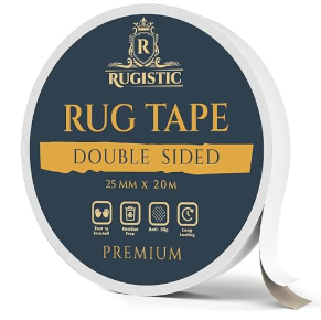 Double Sided Carpet Tape Heavy Duty: 25mm x 20m and 50mm x 28m Extra Strong Rug Tape