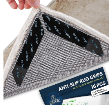 Rug Gripper | Washable & Reusable Non-Slip Rug Gripper for Carpet | Suitable for All Types & Sizes of Rugs